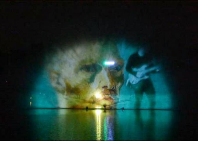 Amazing Water Effect Light Projector , Digital Water Screen Movie For Square