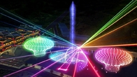 Self Designed Outdoor Laser Light Show With Music Dancing Water Fountain supplier