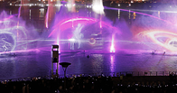 Colorful RGB Outdoor Laser Light Show With Laser Water Screen Projector supplier