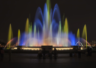 High Spray Color Changing Led Fountain , Big Water Fountain Project 380V supplier
