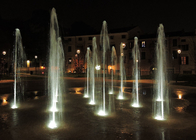 Dry Floor Water Fountains Dancing Musical Fountain With LED Lights On Ground supplier