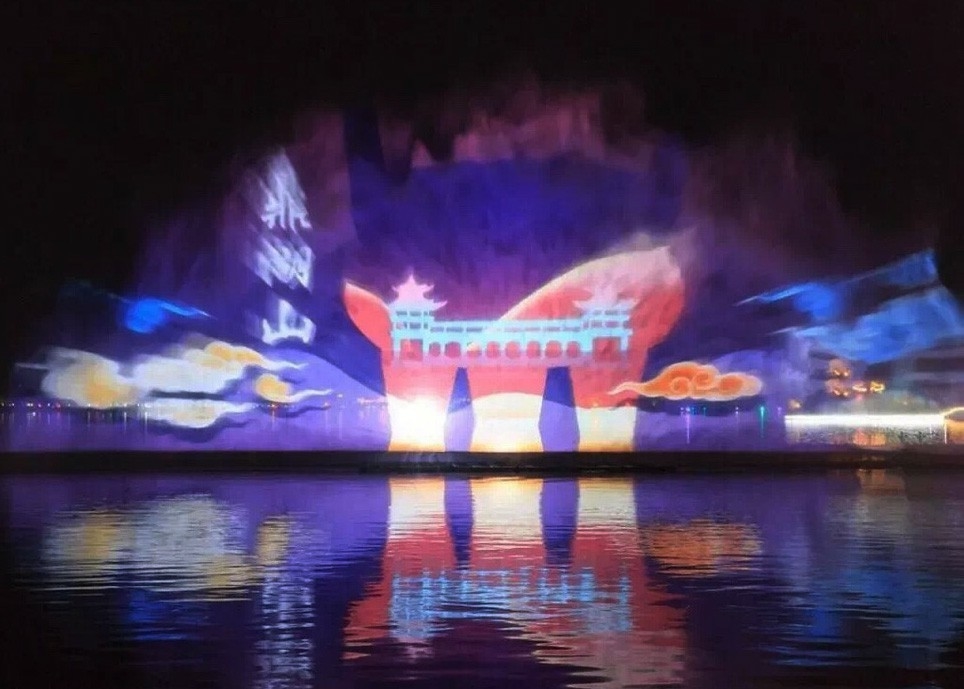 Amazing Water Effect Light Projector , Digital Water Screen Movie For Square supplier