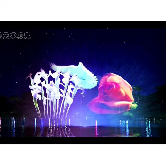 Large Amusement Park Water Screen Projection Stainless Steel 304 316 Material
