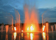 Water Surface Fire Water Feature / Musical Dancing Fountain DMX Light Type supplier