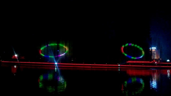 Decorative Water Laser Show , Digital Laser Light Show System On Water Fountain supplier