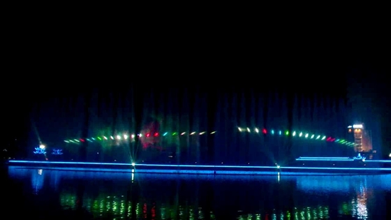 Decorative Water Laser Show , Digital Laser Light Show System On Water Fountain supplier