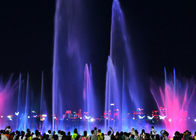 Contemporary Art Musical Water Fountain Wonderful Light And Water Show 3D Images supplier