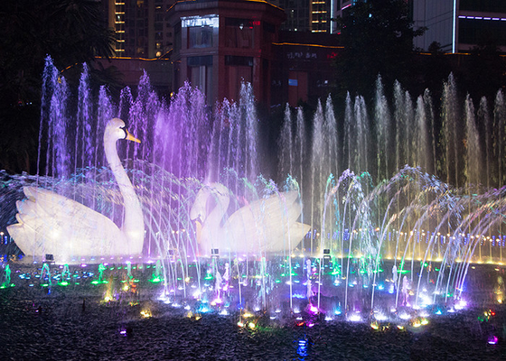 Exterior Musical Water Fountain With Led Lights Water Surface Application supplier