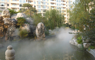 Small Smoking Gas Mist Fog Water Fountain , Stainless Steel Floor Mist Fountain supplier