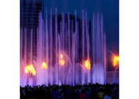 Beautiful Decorative Flaming Water Fountain IP68 273×273×800 Mm Custom Design supplier