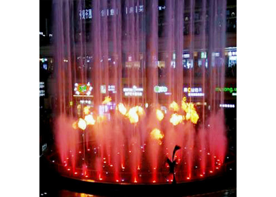 Beautiful Decorative Flaming Water Fountain IP68 273×273×800 Mm Custom Design supplier