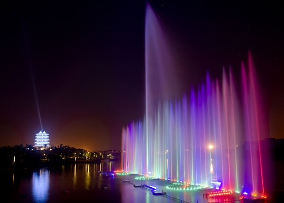 Color Change Outside Musical Water Fountain Stainless Steel Dancing Fountain On The Sea supplier