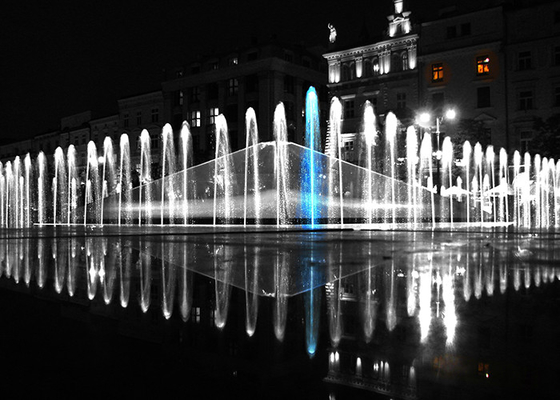 Dry Floor Water Fountains Dancing Musical Fountain With LED Lights On Ground supplier