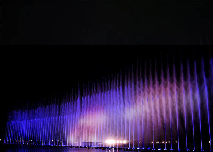 Garden / Park Decorative Color Changing Water Fountain With Digital Control System supplier