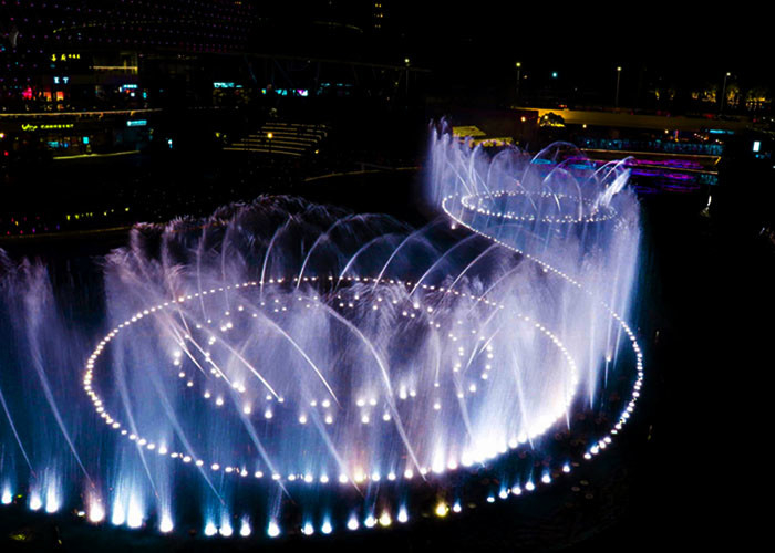 Large Outdoor Musical Fountain Modern Art , 3d  Water Fountain With Lights supplier